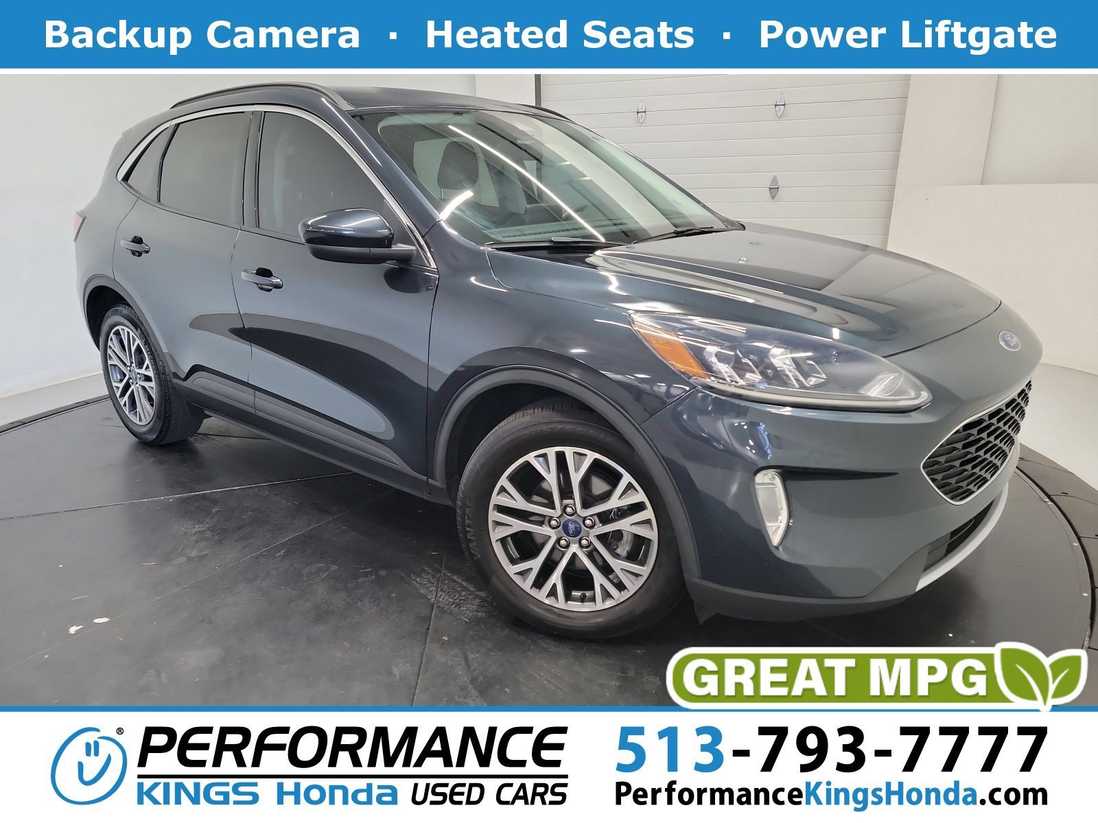 Used 2022 Blue Metallic Ford SEL image 1