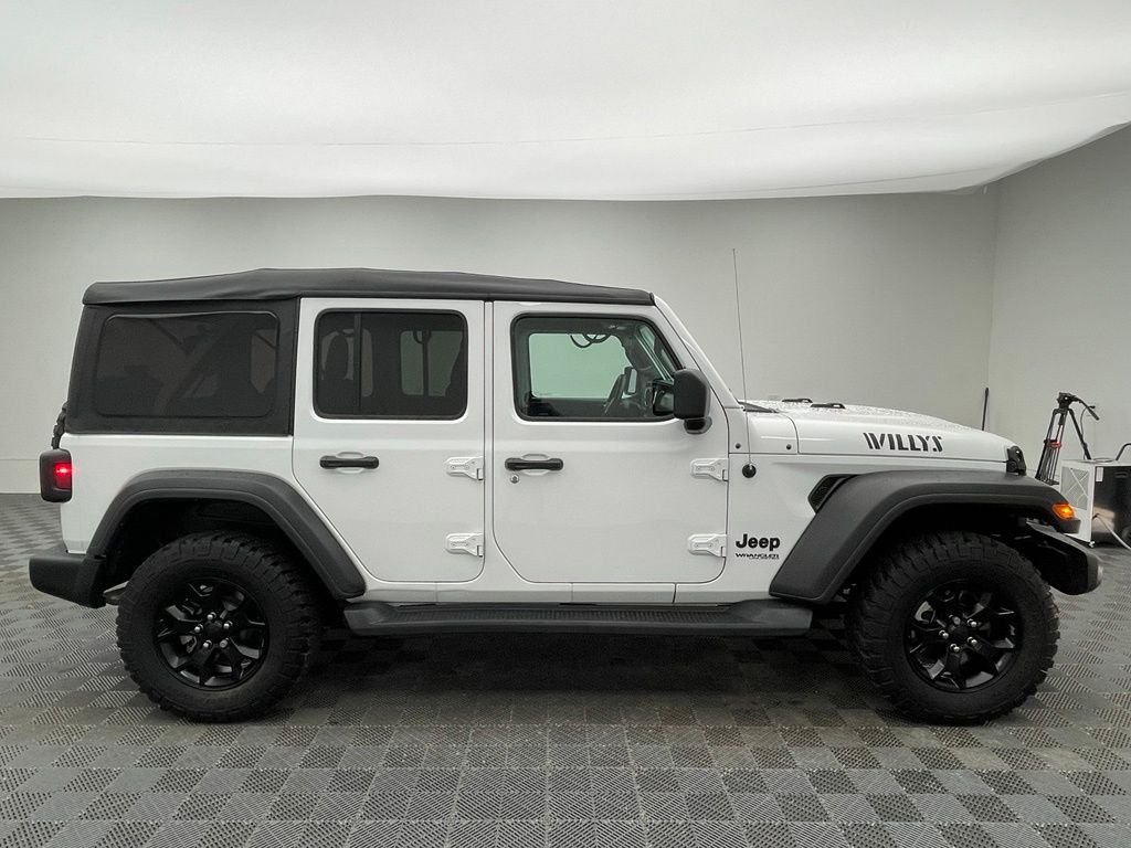 Used 2021 Bright White Clearcoat Jeep Unlimited Willys image 5