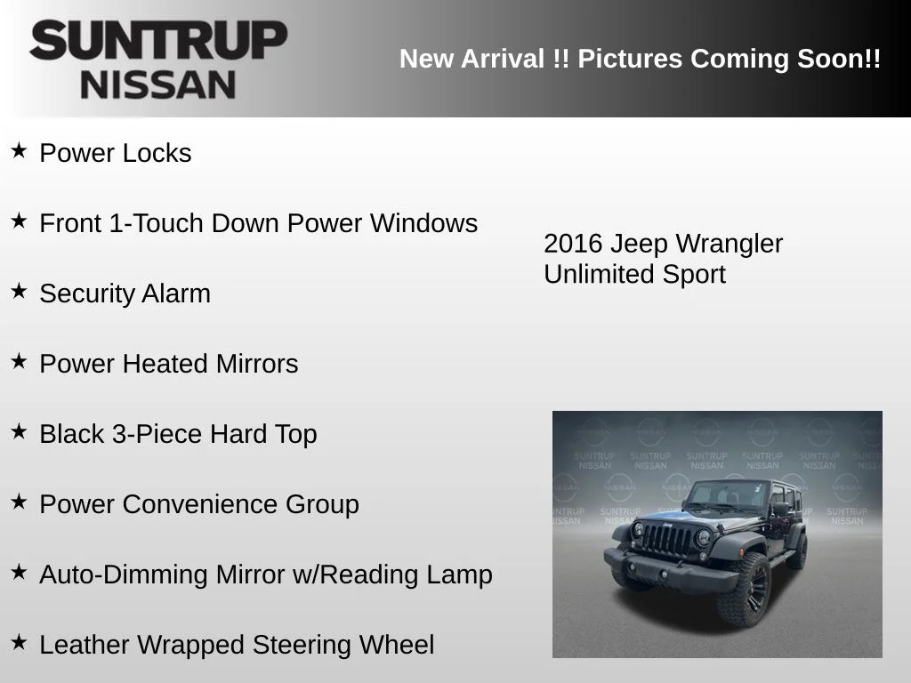 Used 2016 Black Jeep Unlimited Sport image 11
