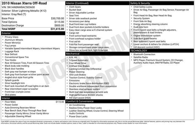 Used 2010 Silver Lightning Metallic Nissan Off-Road image 14