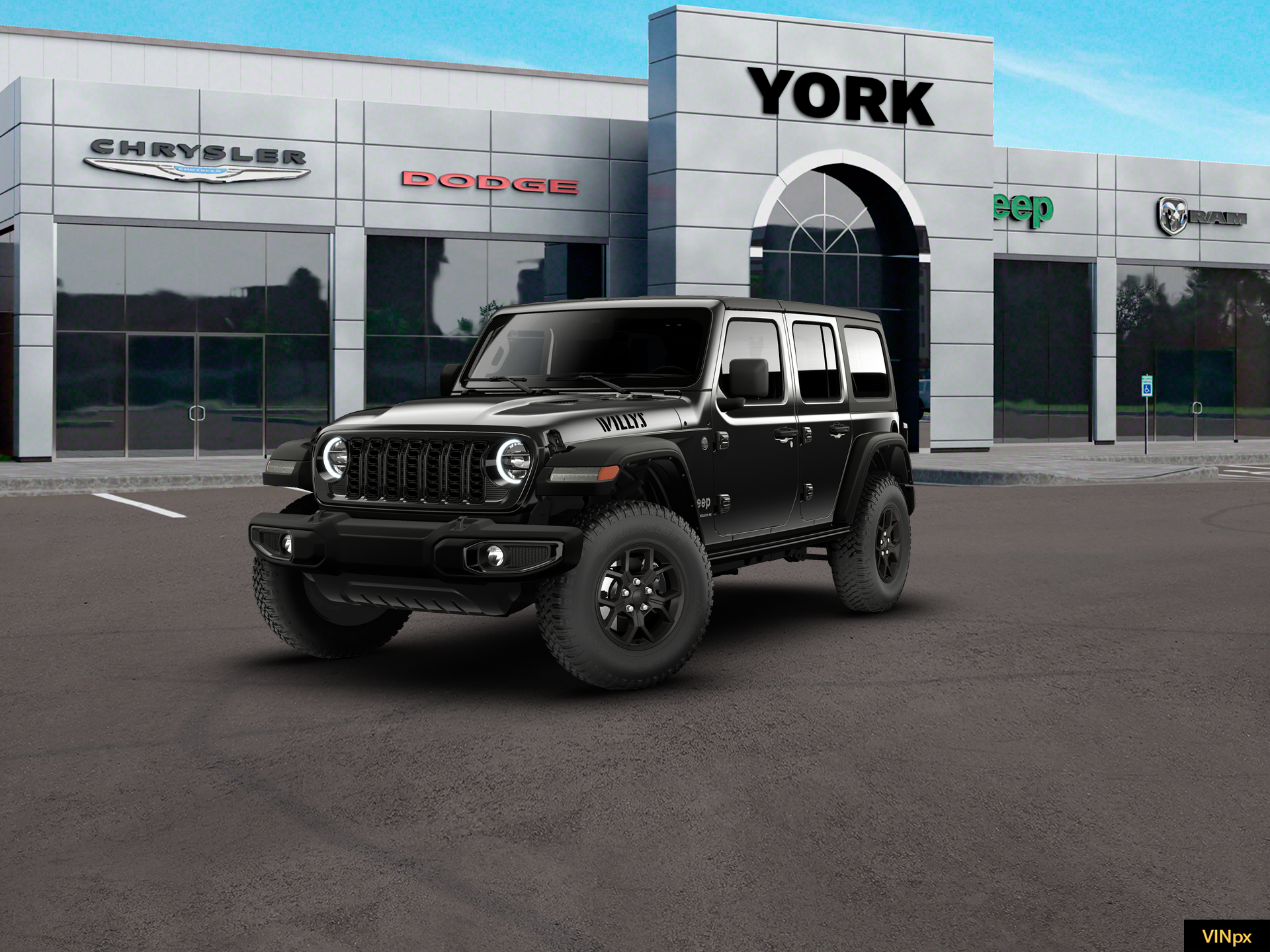 New 2026 Black Clear-Coat Exterior Paint Jeep Willys image 1