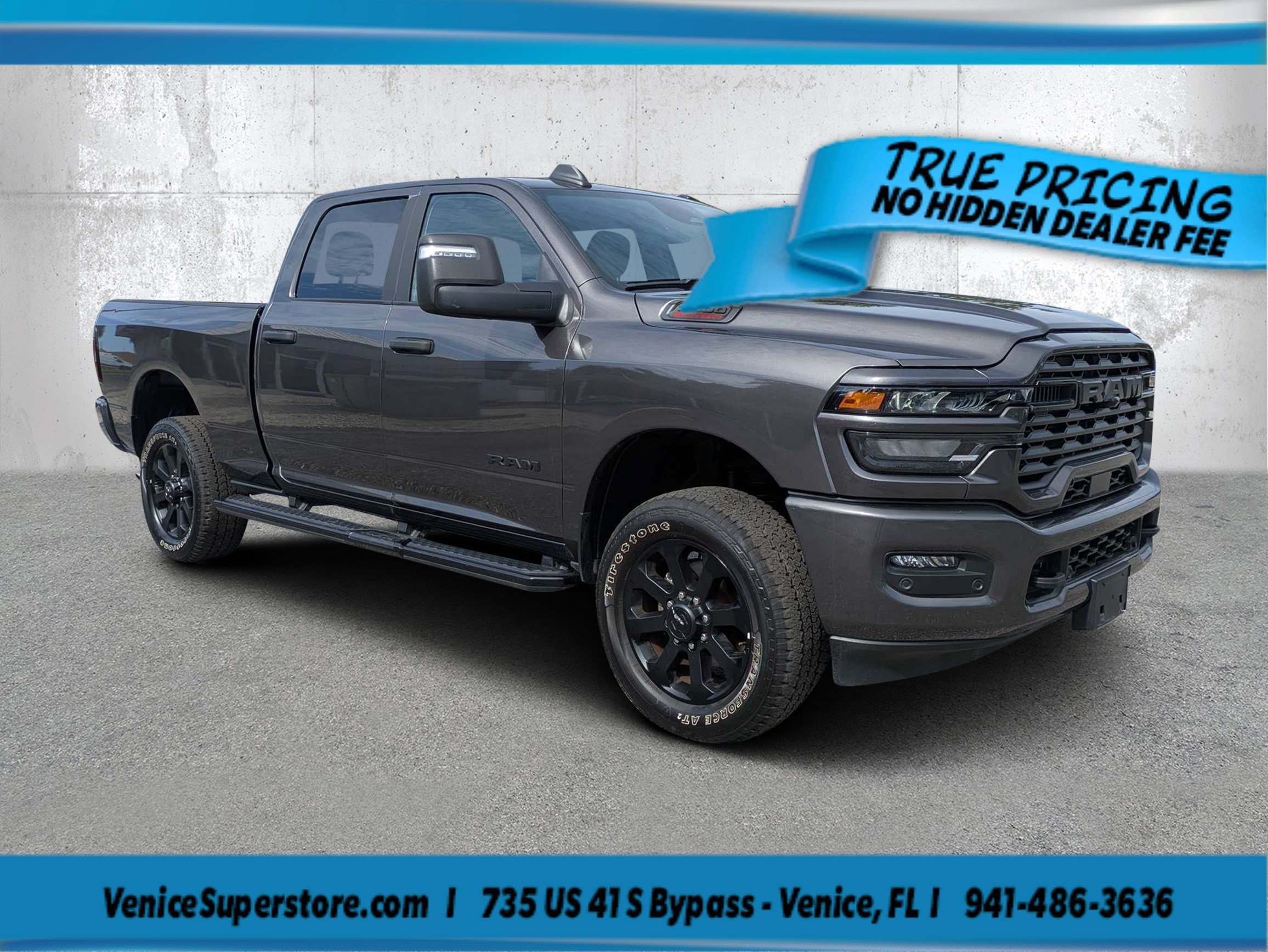Used 2025 Granite Crystal Metallic Clearcoat Ram Big Horn image 1
