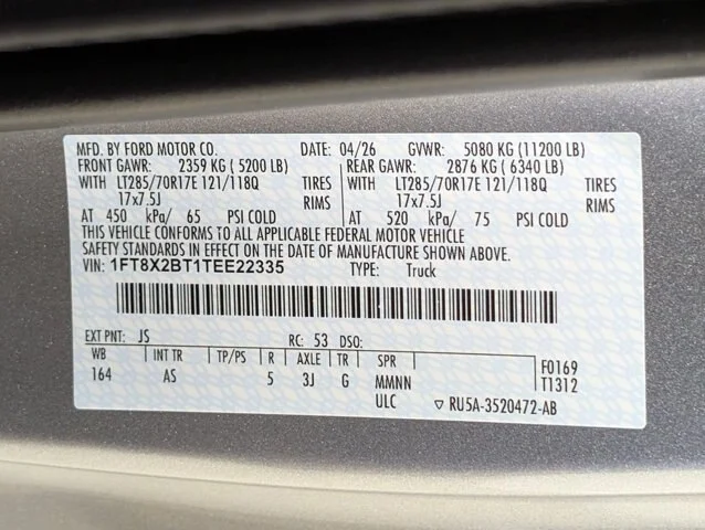 New 2026 Agate Black Metallic Ford F-250® XL image 63