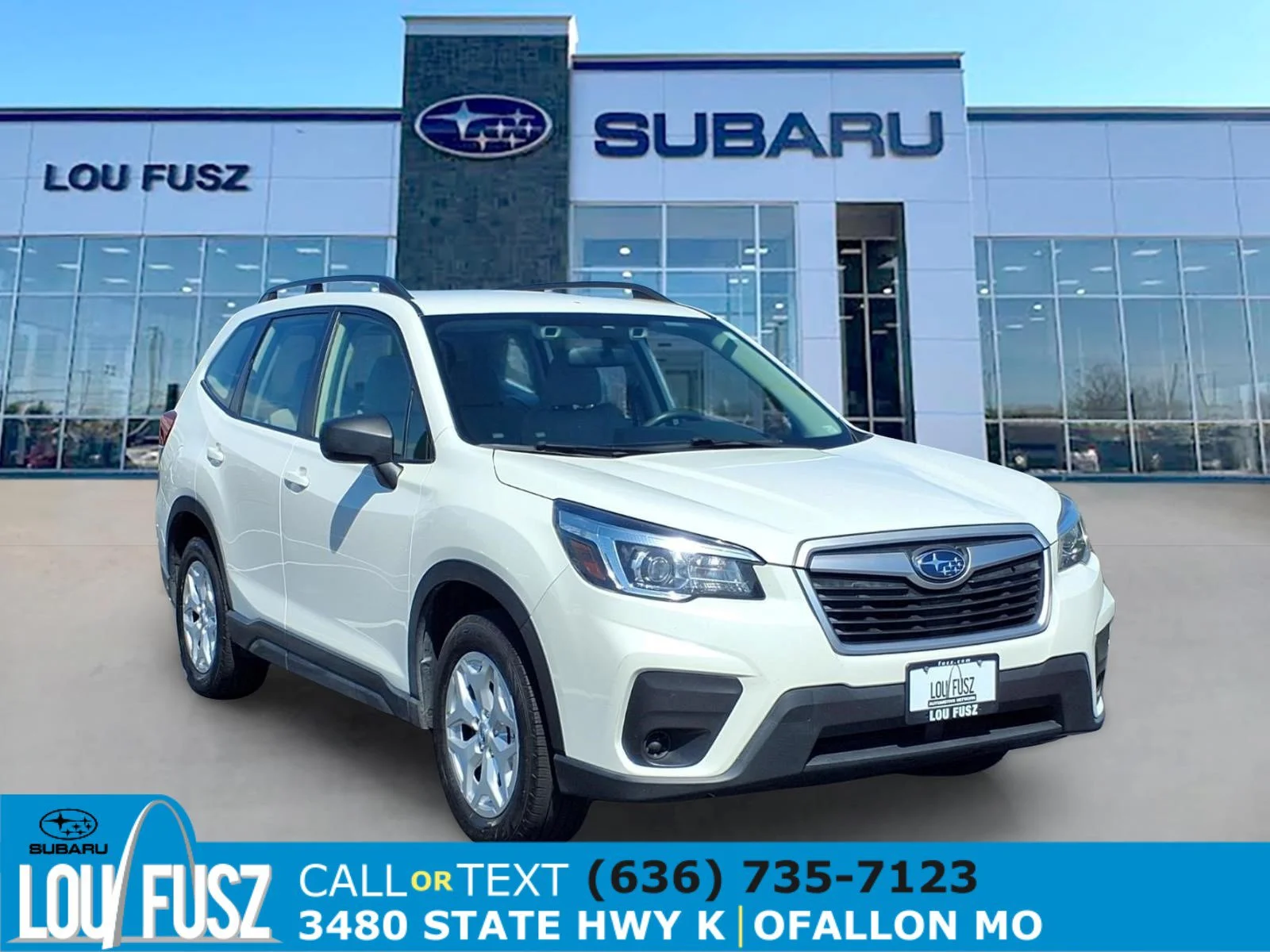 Used 2020 Crystal White Pearl Subaru Base image 1