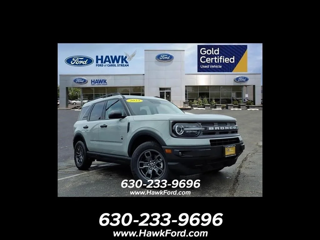 Certified Pre-Owned 2023 Ford Bronco Sport Big Bend 4 Door SUV in Carol  Stream #U4868 | Hawk Ford of Carol Stream