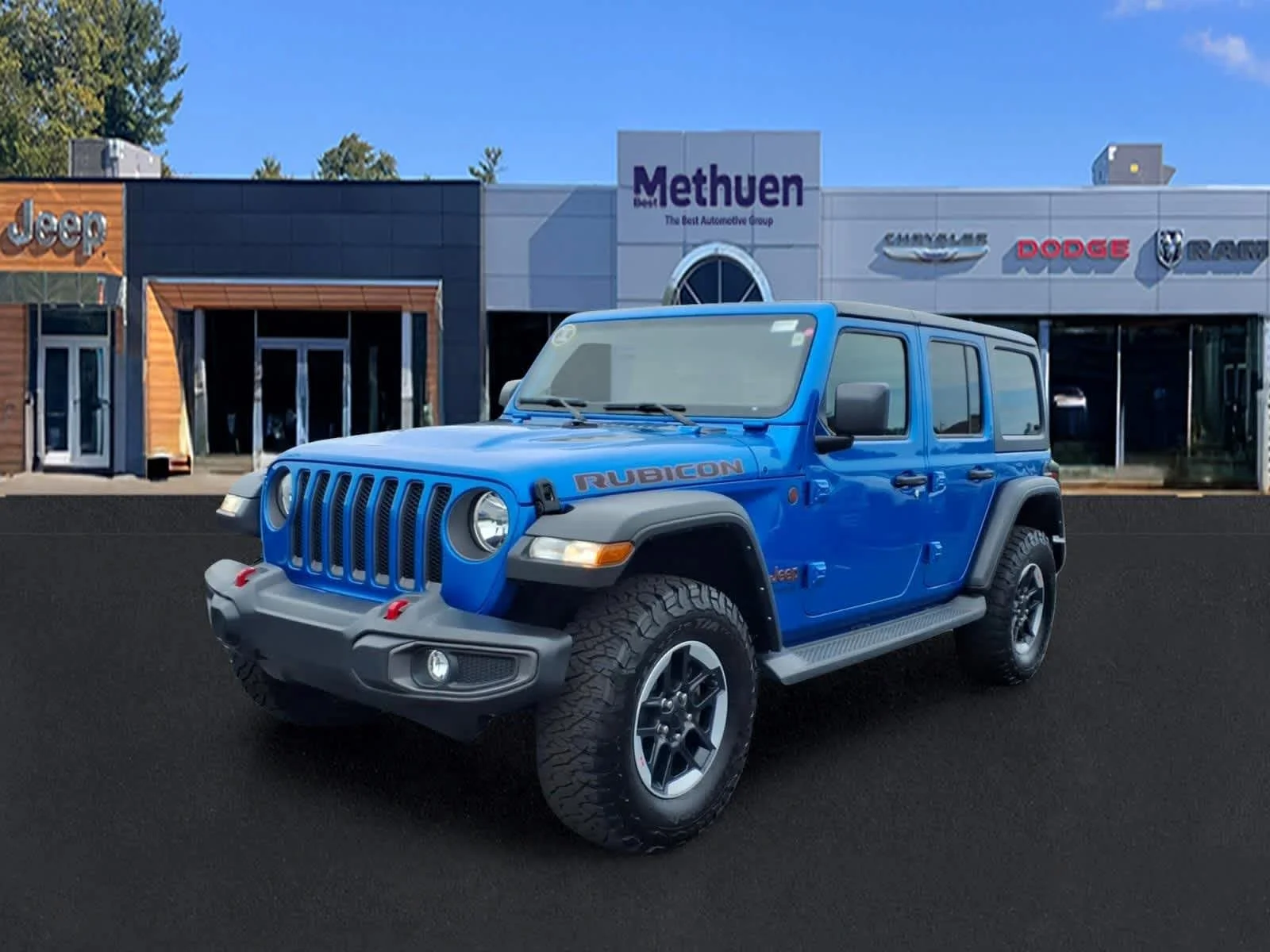 Used 2021 Hydro Blue Pearlcoat Jeep Unlimited Rubicon image 7