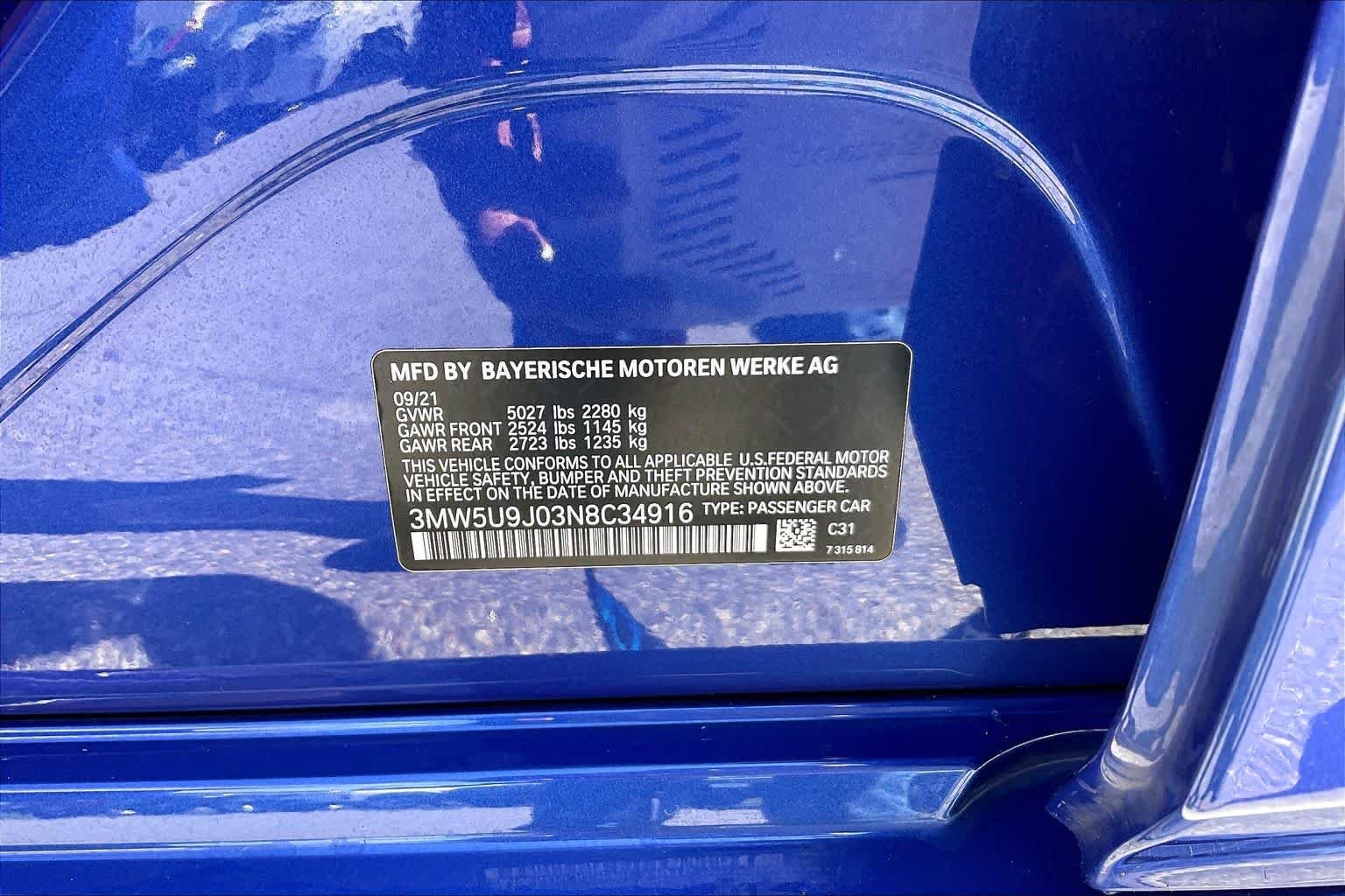 Used 2022 Portimao Blue Metallic BMW M340i xDrive image 32
