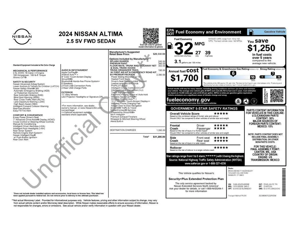 Used 2024 White Nissan 2.5 SV image 19