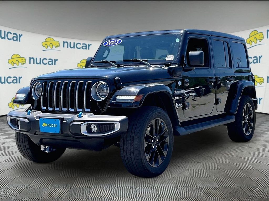 Used 2023 Black Jeep Sahara 4xe image 3