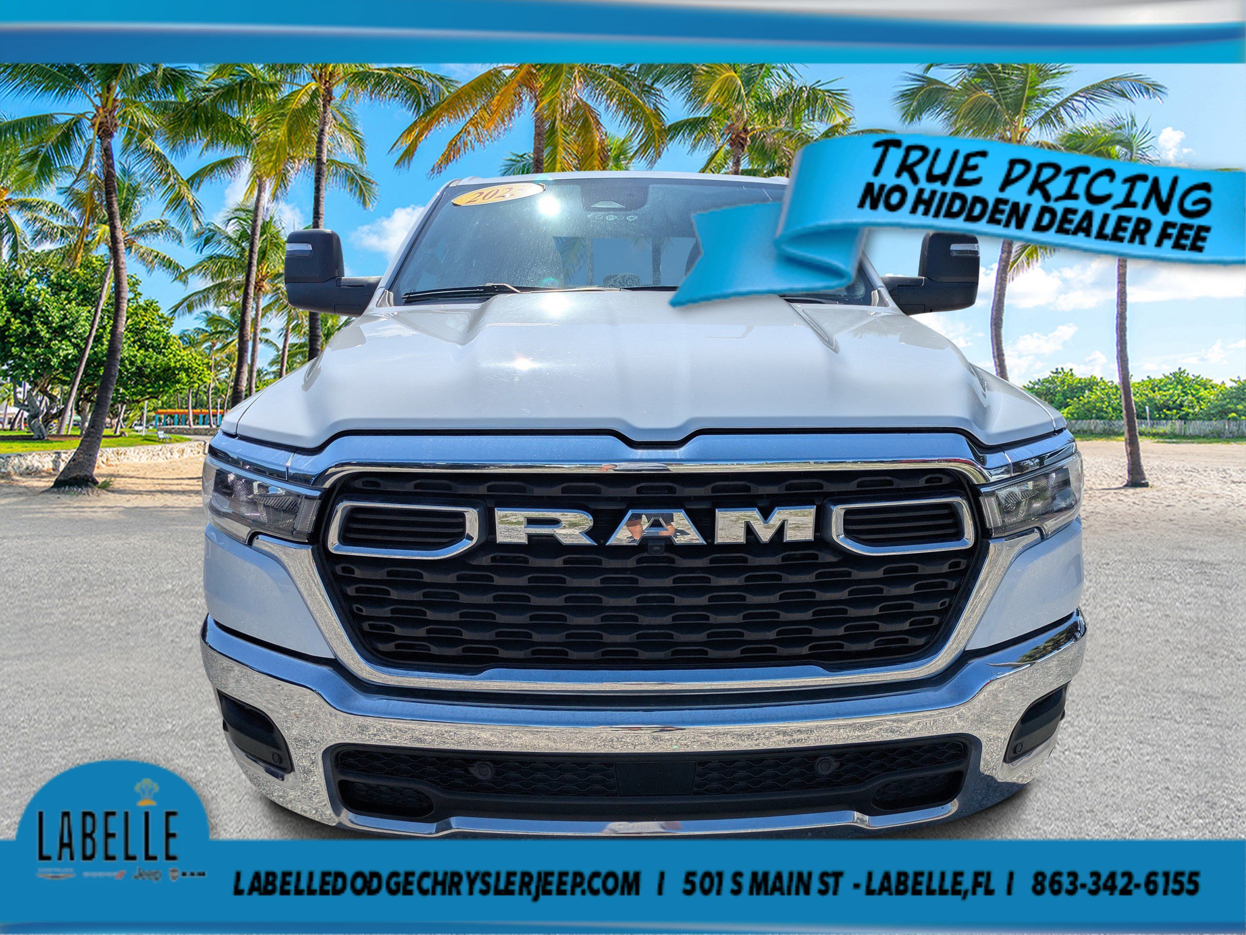 Used 2025 Bright White Clearcoat Ram Big Horn image 8