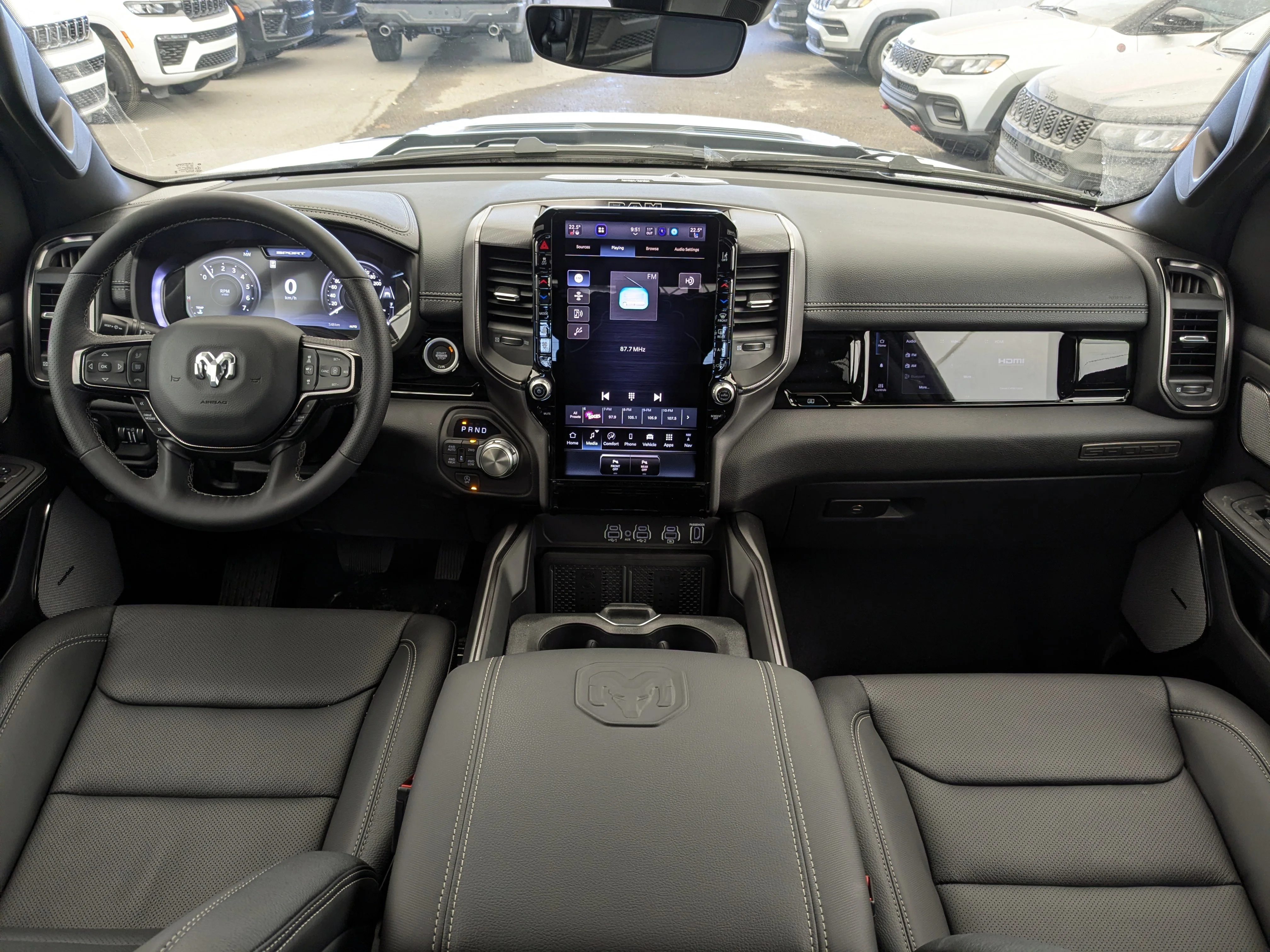New 2026 White RAM Sport - - Night Edition - Sport Lvl 1 Grp - 5.7L HEMI V8 eTorque - Pano Sunroof & More image 25