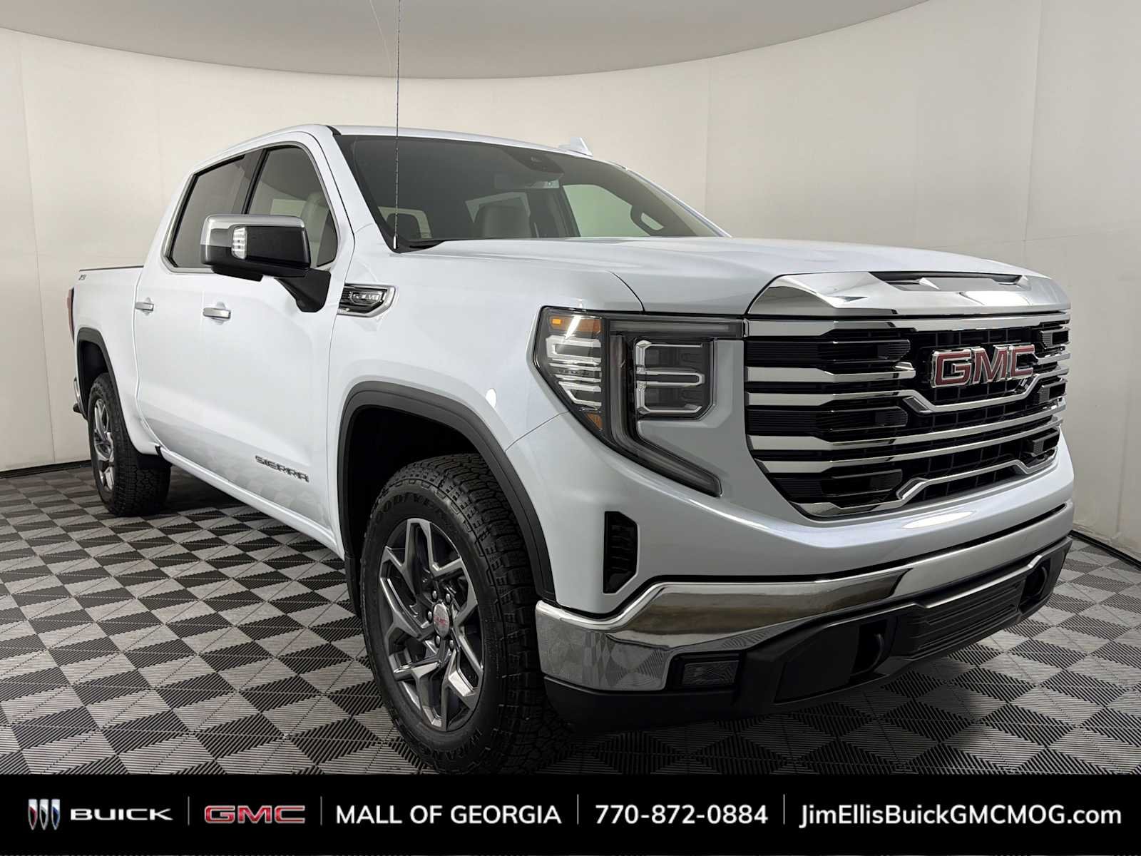 New 2026 Glacier White Tricoat GMC SLT image 1