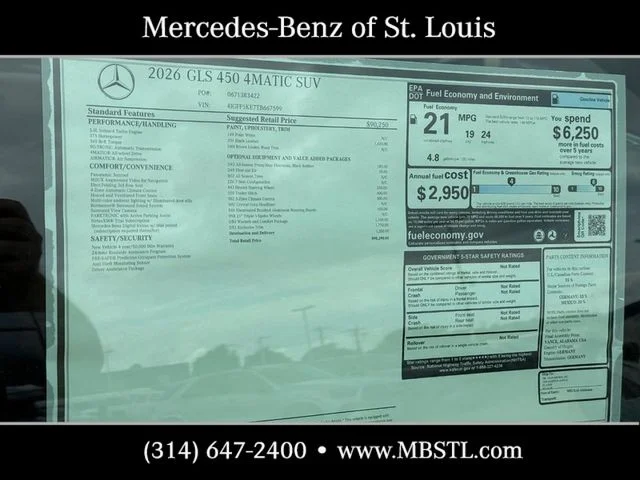 New 2026 Polar White Mercedes-Benz GLS 450 image 6