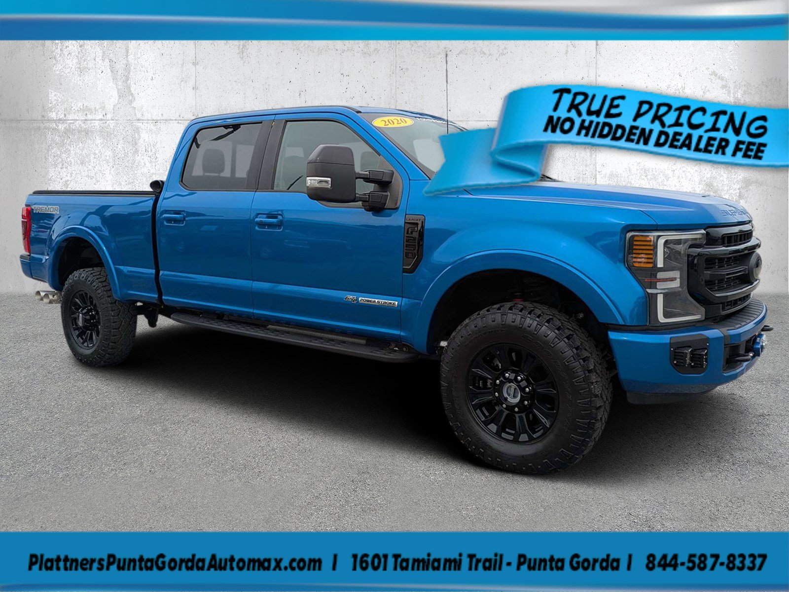 Used 2020 Velocity Blue Metallic Ford LARIAT image 1
