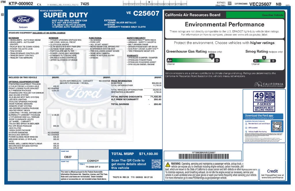 New 2027 Iconic Silver Metallic Ford XLT image 2