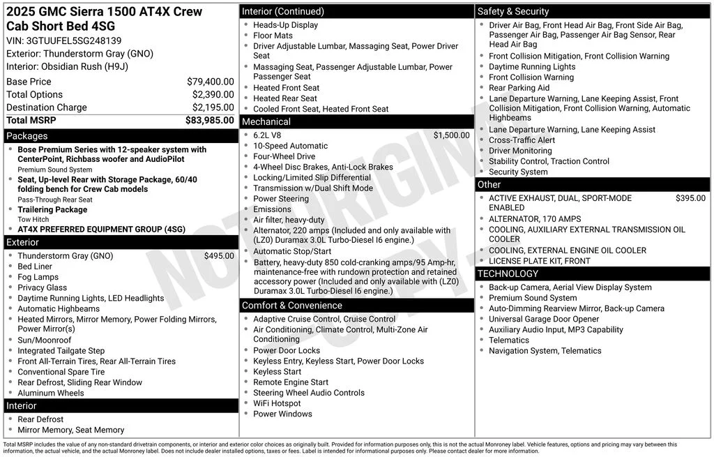 Used 2025 Gray GMC AT4X image 36