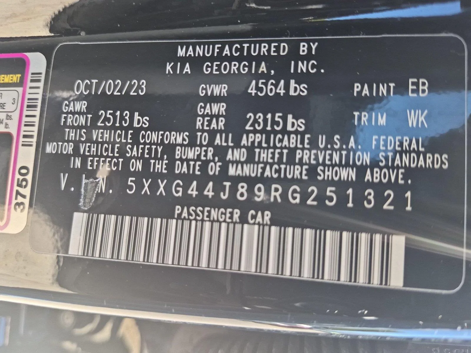 Used 2024 Ebony Black Kia GT image 38