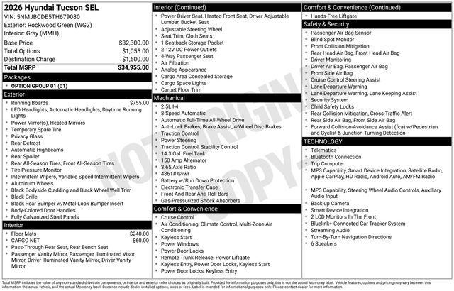 Used 2026 Green Hyundai SEL image 9