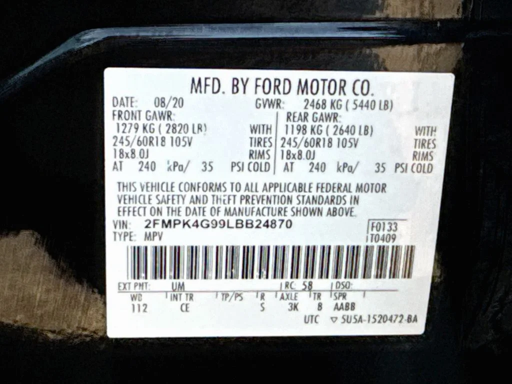 Certified Used 2020 Agate Black Ford SE image 23