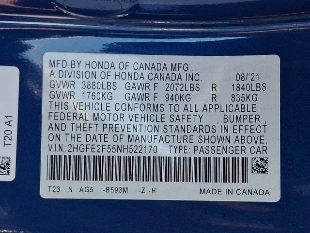 Used 2022 Blue Honda Sport image 26