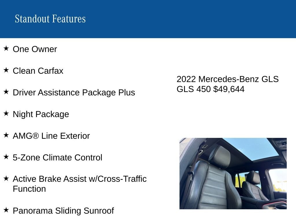 Certified Used 2022 Gray Mercedes-Benz GLS 450 image 9