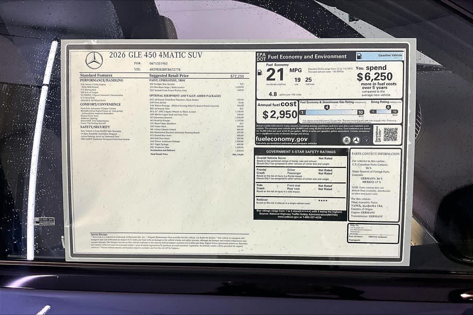 New 2026 Twilight Blue Metallic Mercedes-Benz GLE 450 image 18