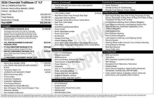 2026 Chevrolet Trailblazer LT