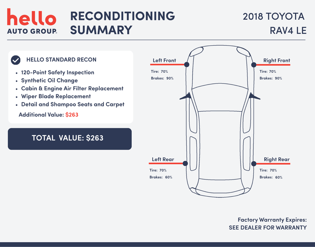 Used 2018 Red Toyota LE image 3