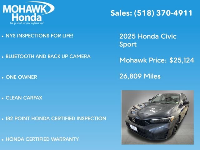 Certified Used 2025 Meteorite Gray Metallic Honda Sport image 8