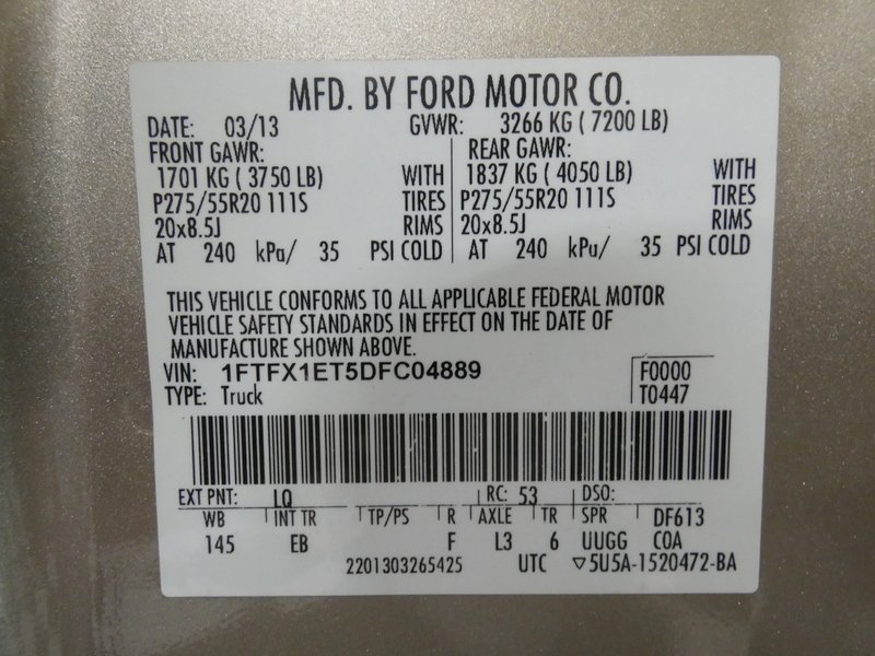 Used 2013 PALE ADOBE METALLIC Ford Supercab Lariat image 27