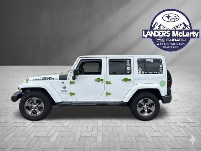 Used 2016 White Jeep Unlimited Sahara image 3