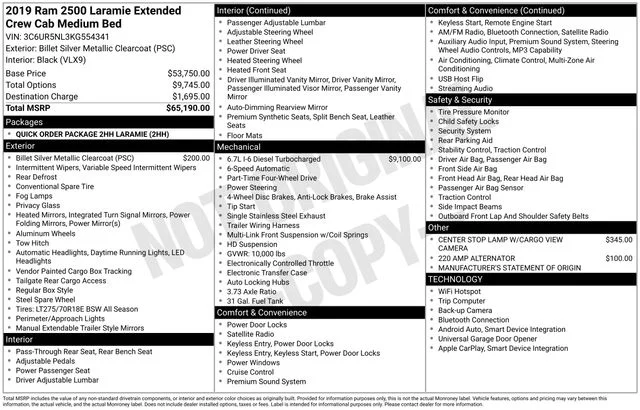 Certified Used 2019 Billet Silver Metallic Clearcoat Ram Laramie image 35