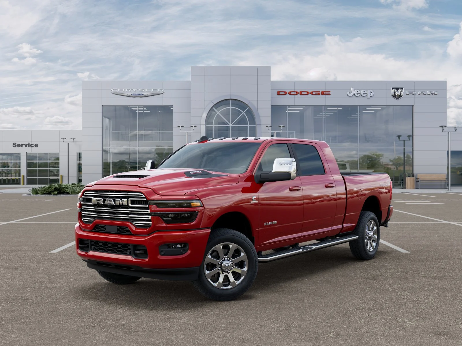 New 2026 Flame Red Clear-Coat Exterior Paint RAM Laramie image 46