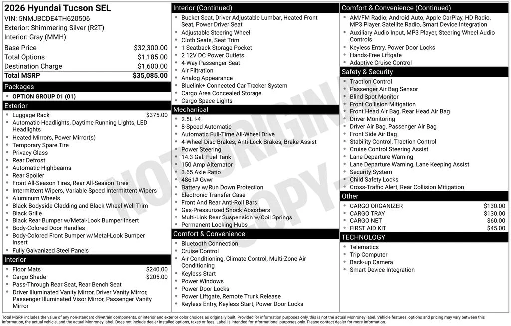 Used 2026 Silver Hyundai SEL image 9