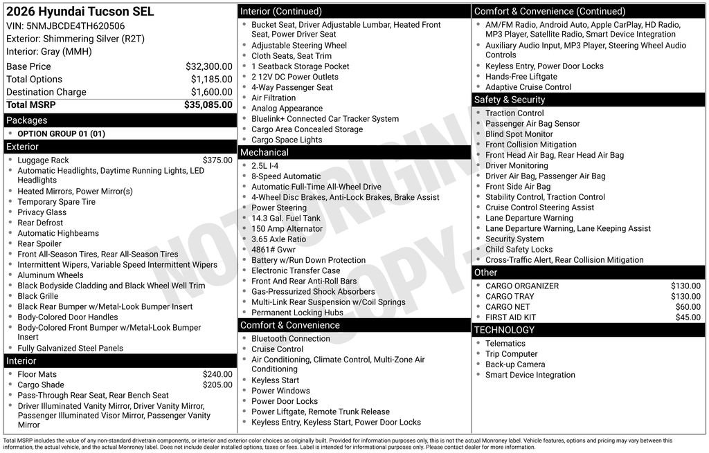 Certified Used 2026 Silver Hyundai SEL image 9