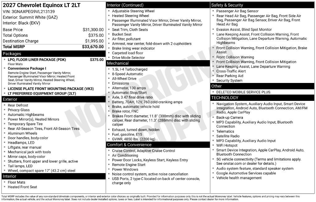 2027 Chevrolet Equinox LT - Photo 26