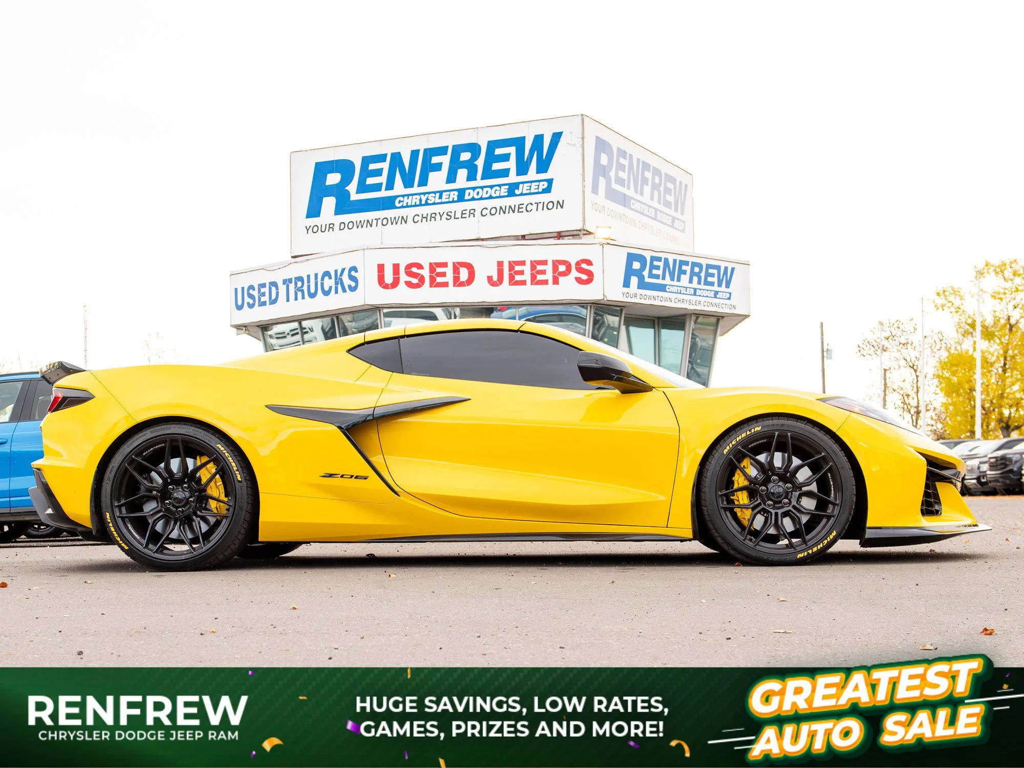 Used 2025 Yellow Chevrolet Z06 3LZ*, 670HP, Front Lift, Carbon Fibre Interior image 1