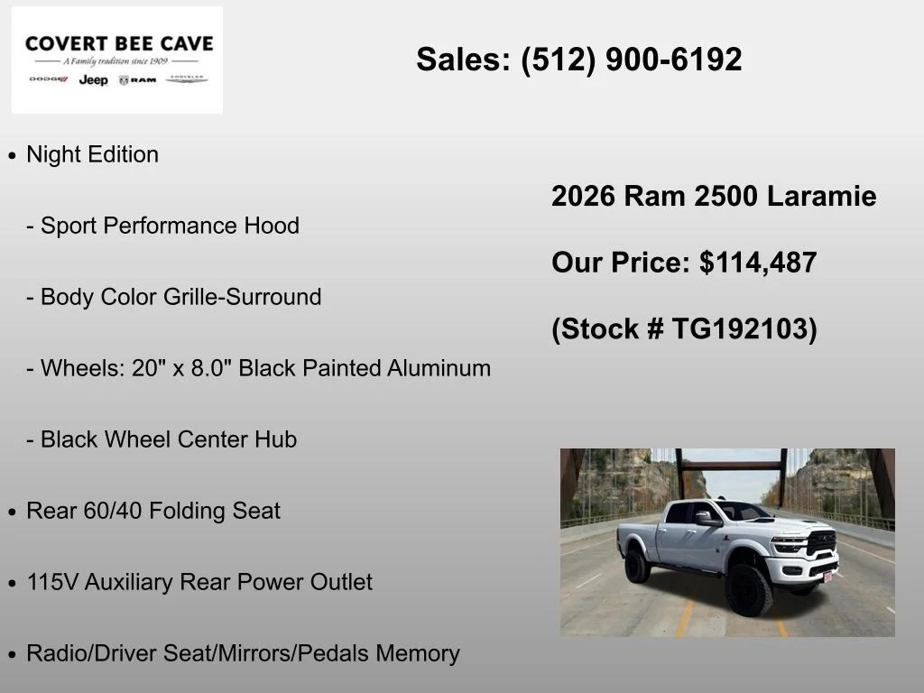 New 2026 Bright White Clear-Coat Exterior Paint RAM Laramie image 36