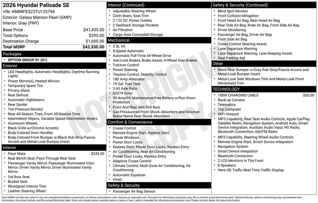 New 2026 Red Hyundai SE image 6
