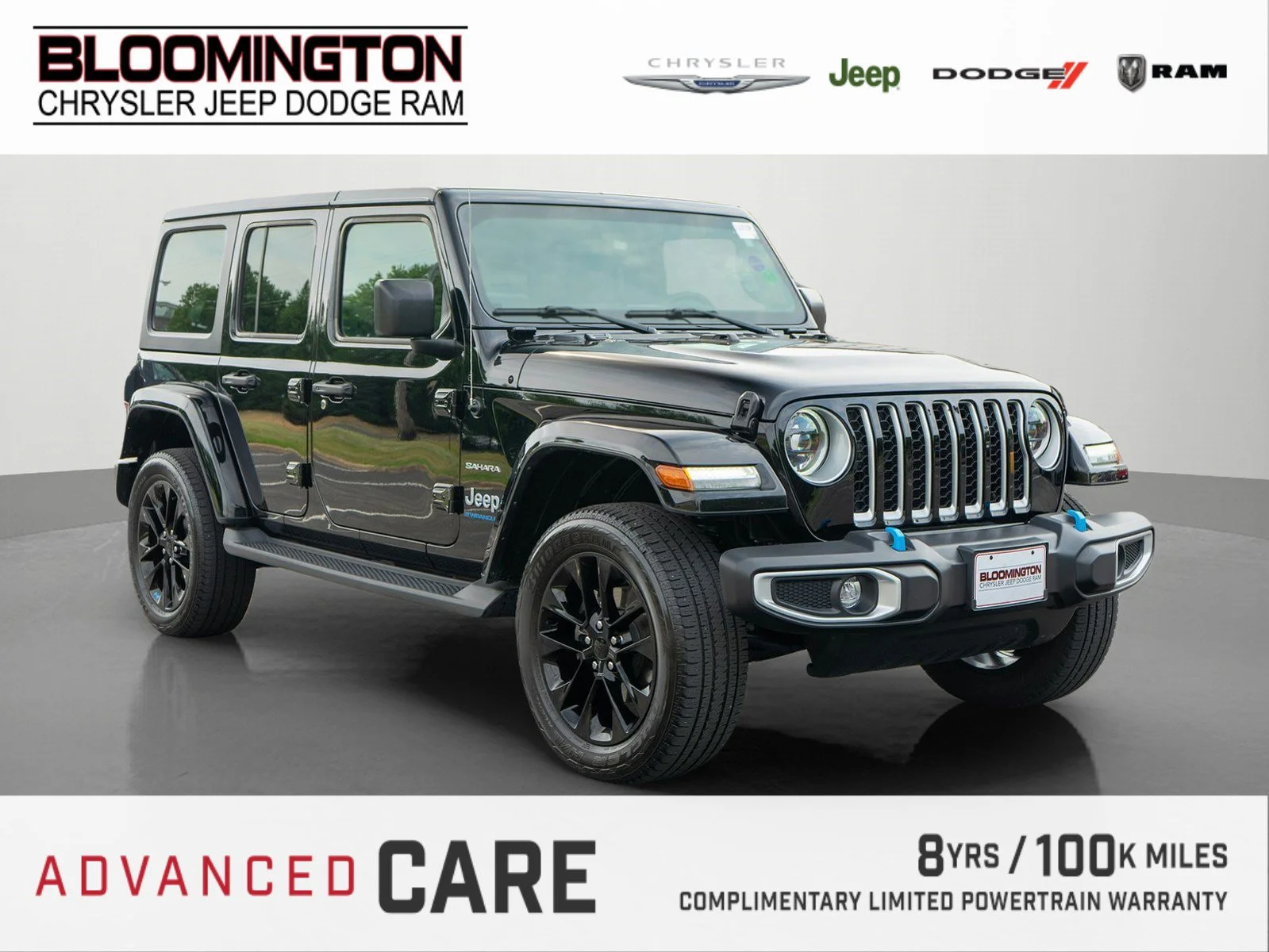 Used 2023 Black Clearcoat Jeep Sahara 4xe image 1