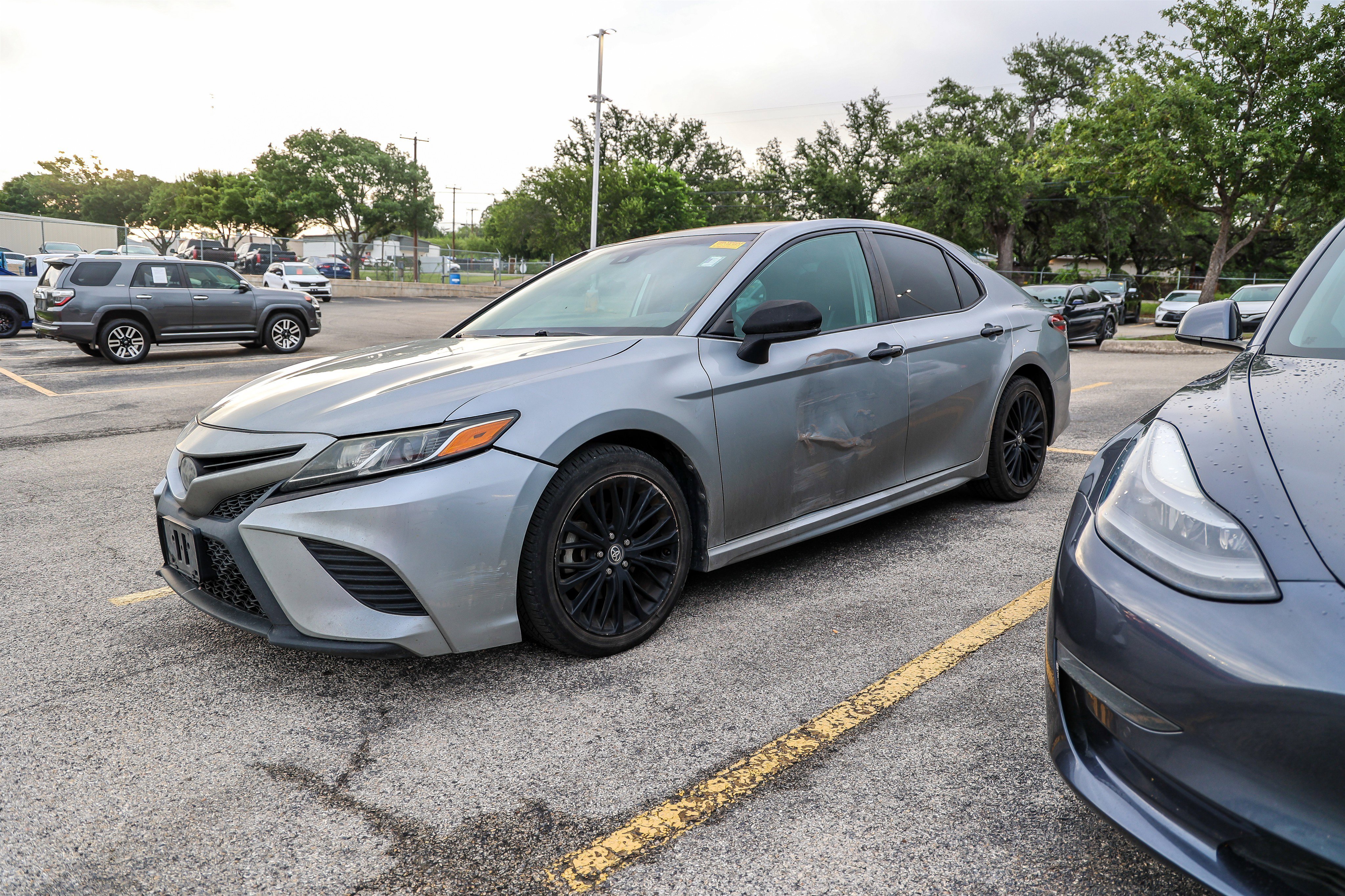 Used 2019 Silver Toyota SE image 2