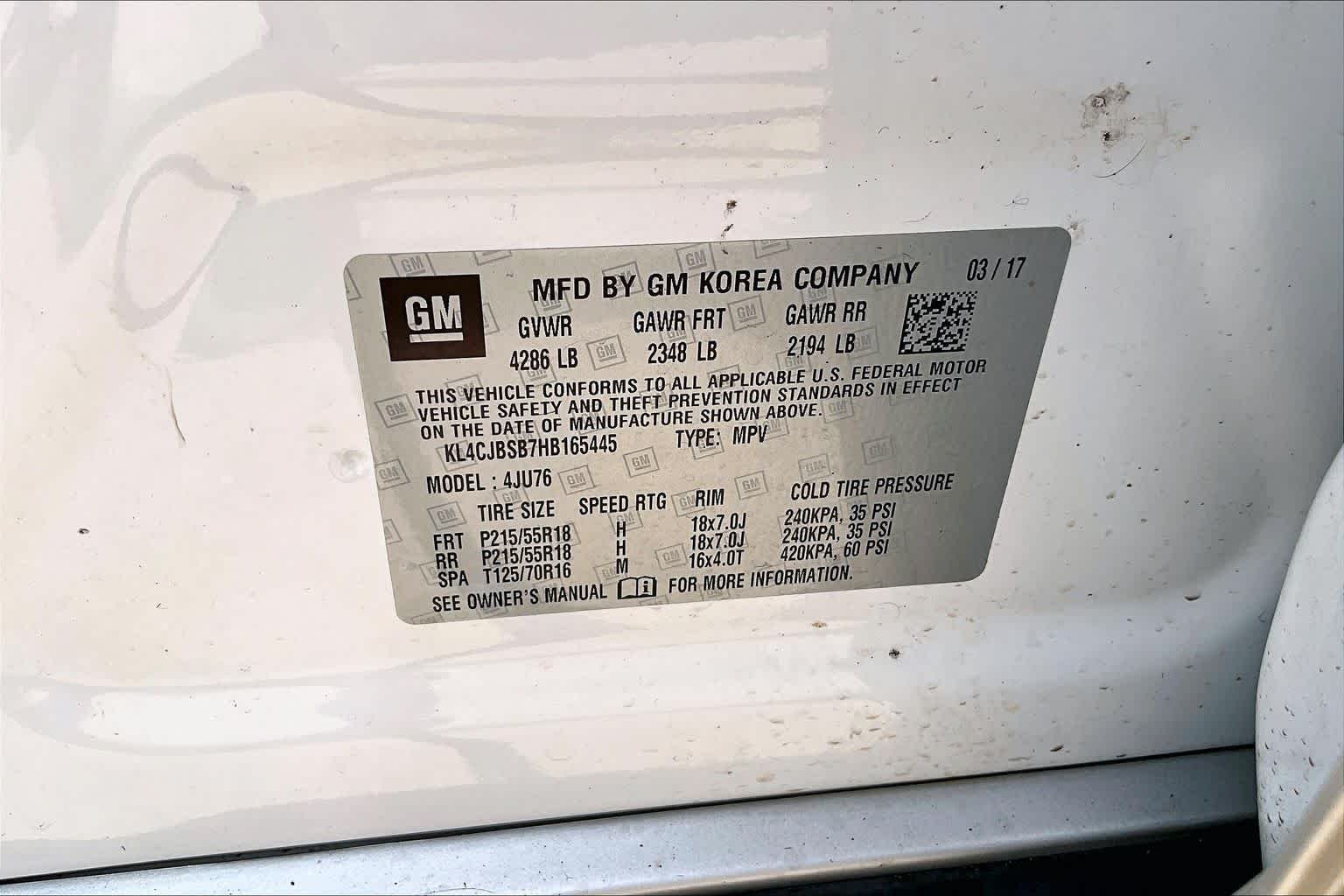 Used 2017 White Frost Tricoat Buick Preferred II image 29
