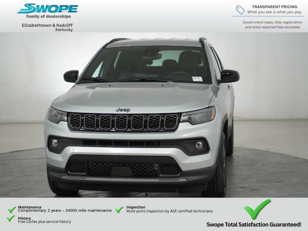 New 2026 Silver Zynith Metallic Clear-Coat Exterior Paint Jeep Latitude Altitude image 8