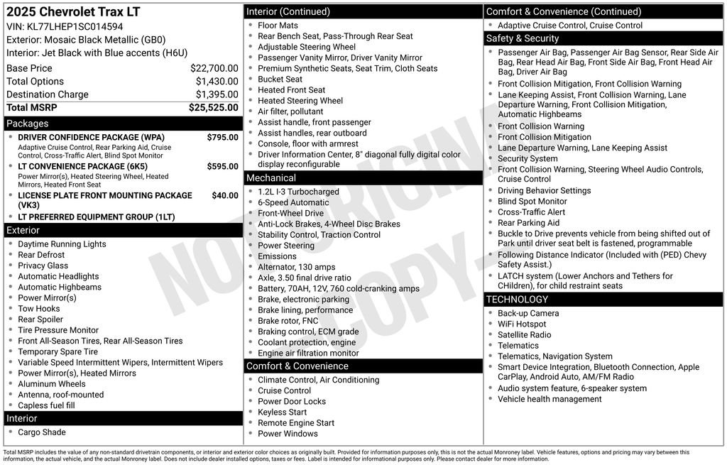 Used 2025 Black Chevrolet LT image 6