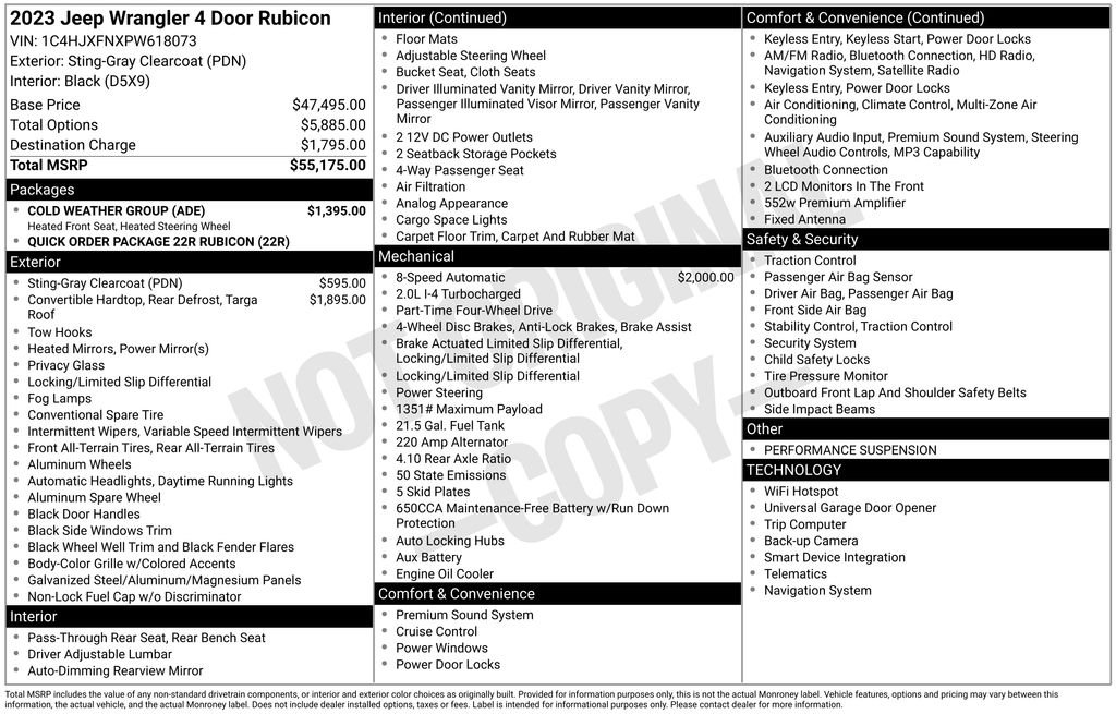 Used 2023 Sting Gray Clearcoat Jeep Rubicon image 33