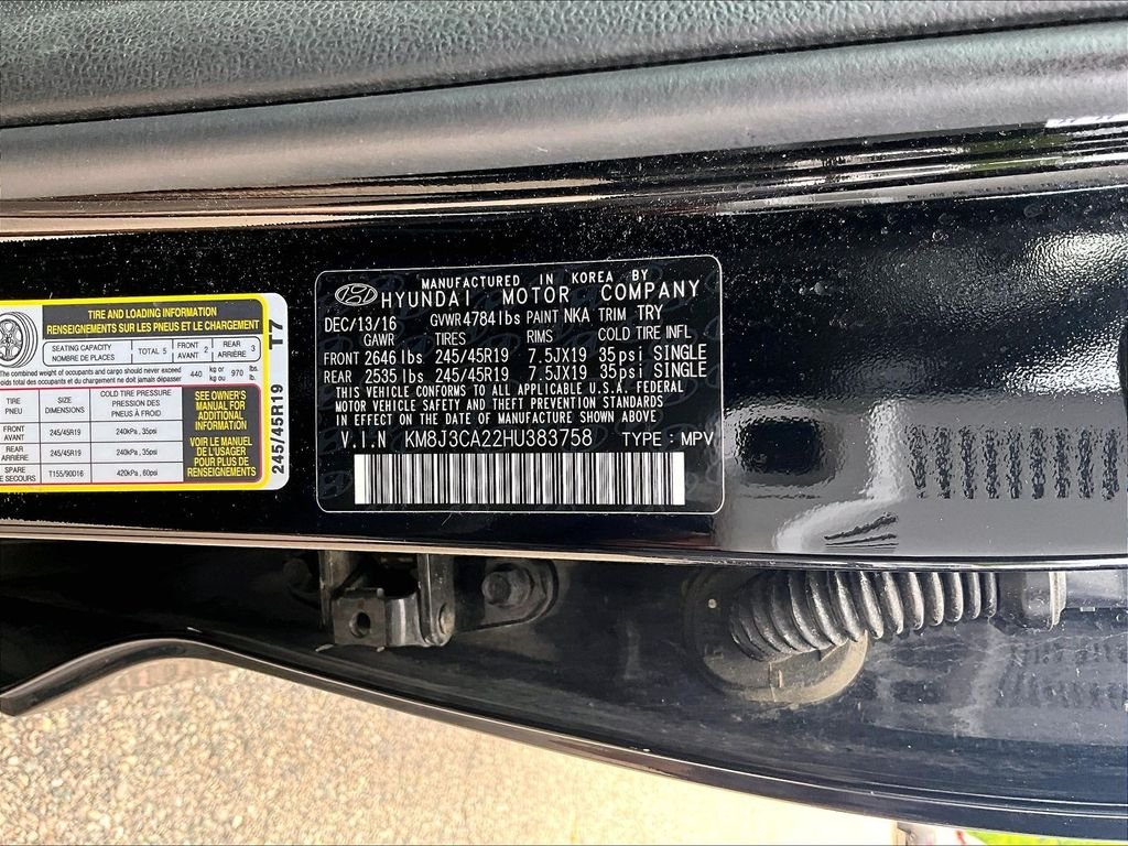 Used 2017 Black Hyundai Limited image 9