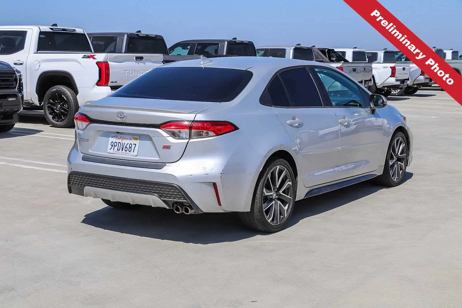 Used 2020 Classic Silver Metallic Toyota SE image 6