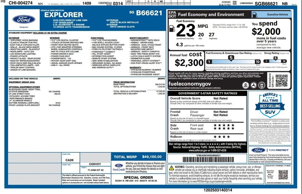Certified Used 2025 Black Ford ST-Line image 4