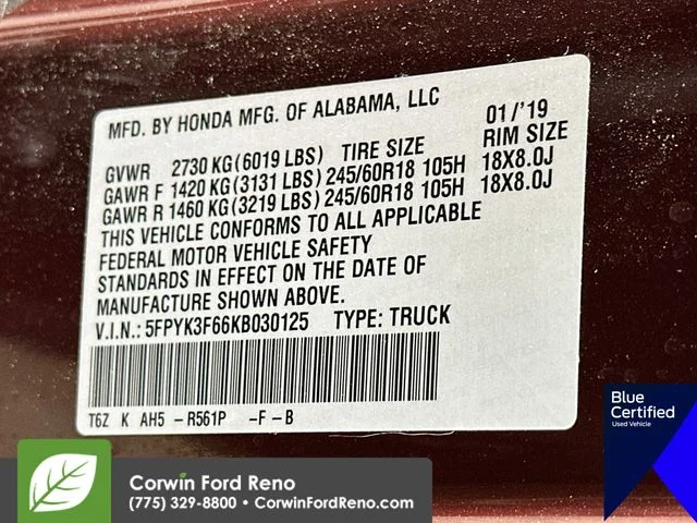 Used 2019 Burgundy Honda RTL-T image 37