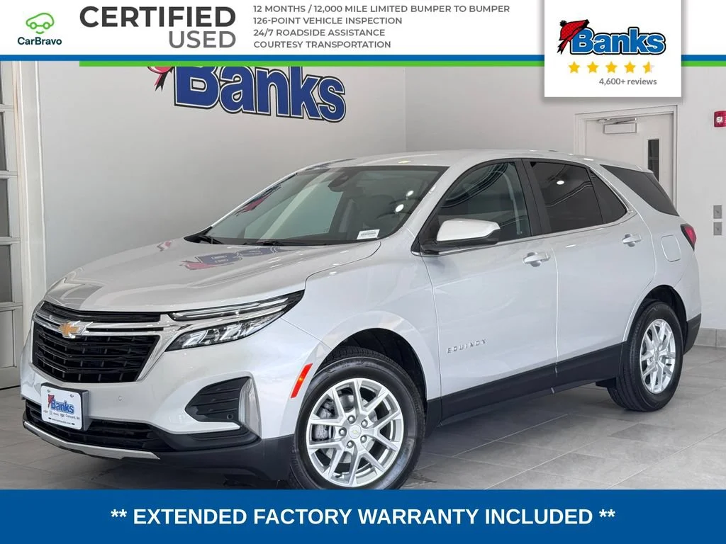 Certified Used 2022 Silver Ice Metallic Chevrolet LT image 1